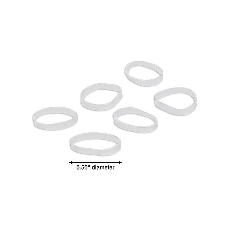 slide 4 of 4, scunci scünci Polyband Elastic Hair Ties - Clear - 500pk, 500 ct