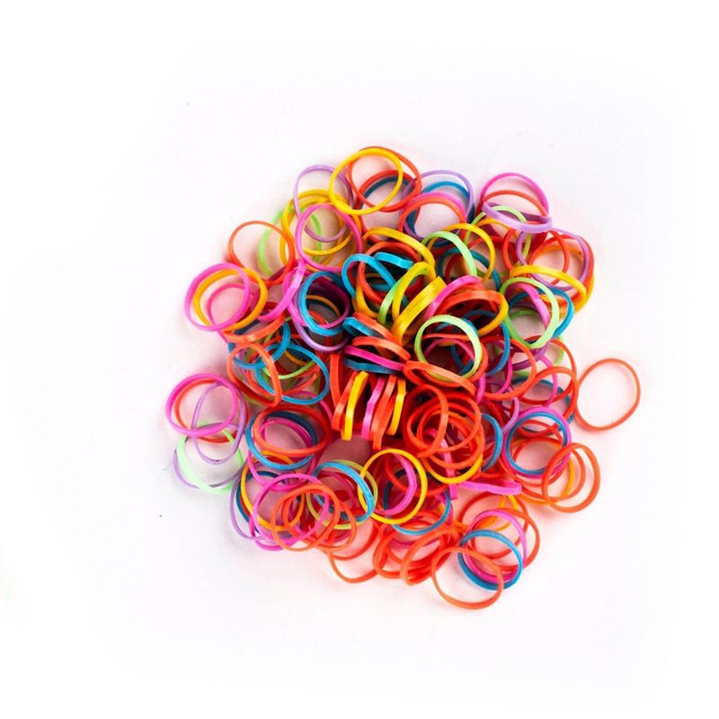 slide 3 of 3, scunci Assorted Size and Color Polyband Hair Ties - 300ct, 300 ct