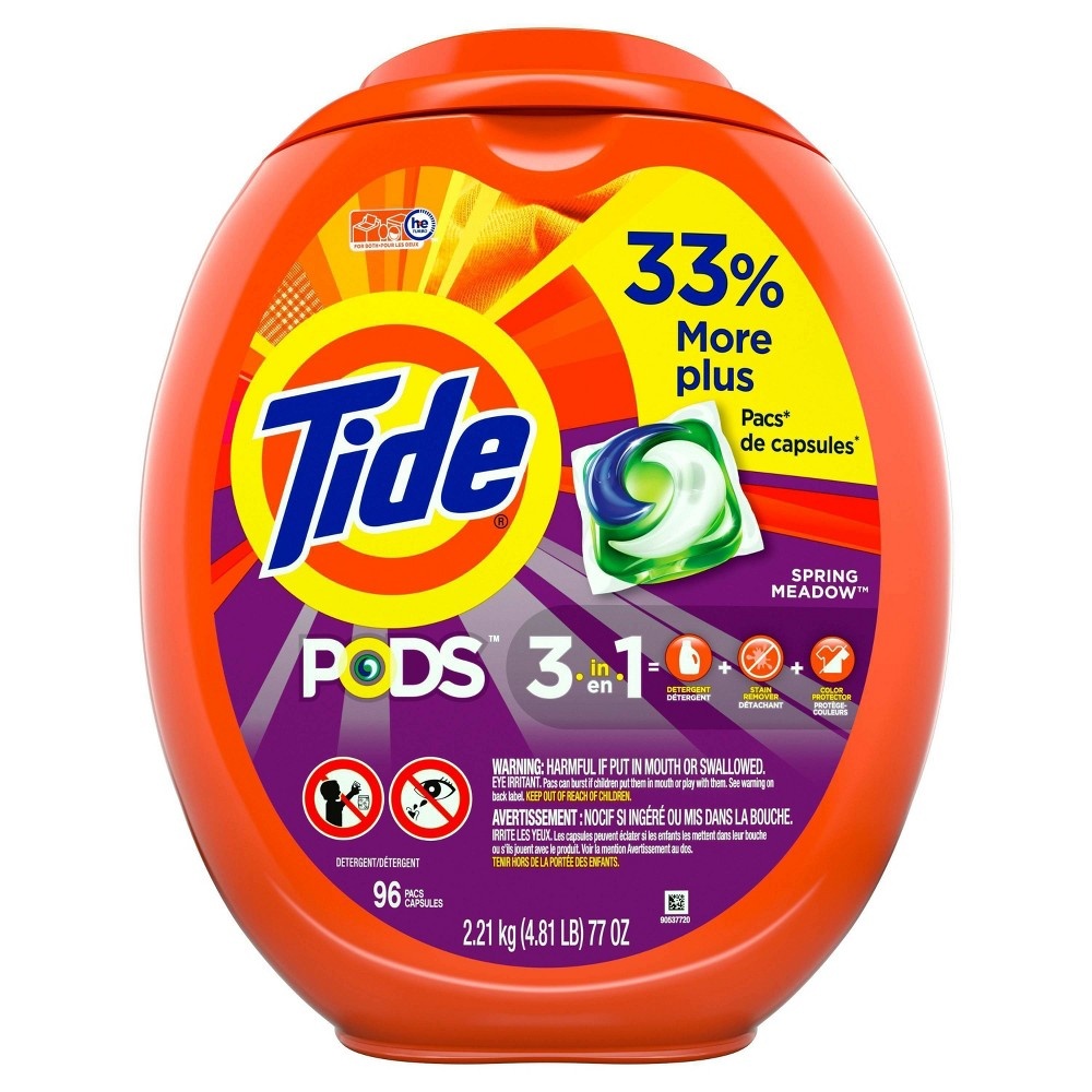 slide 4 of 7, Tide Pods Laundry Detergent Pacs - Spring Meadow, 96 ct