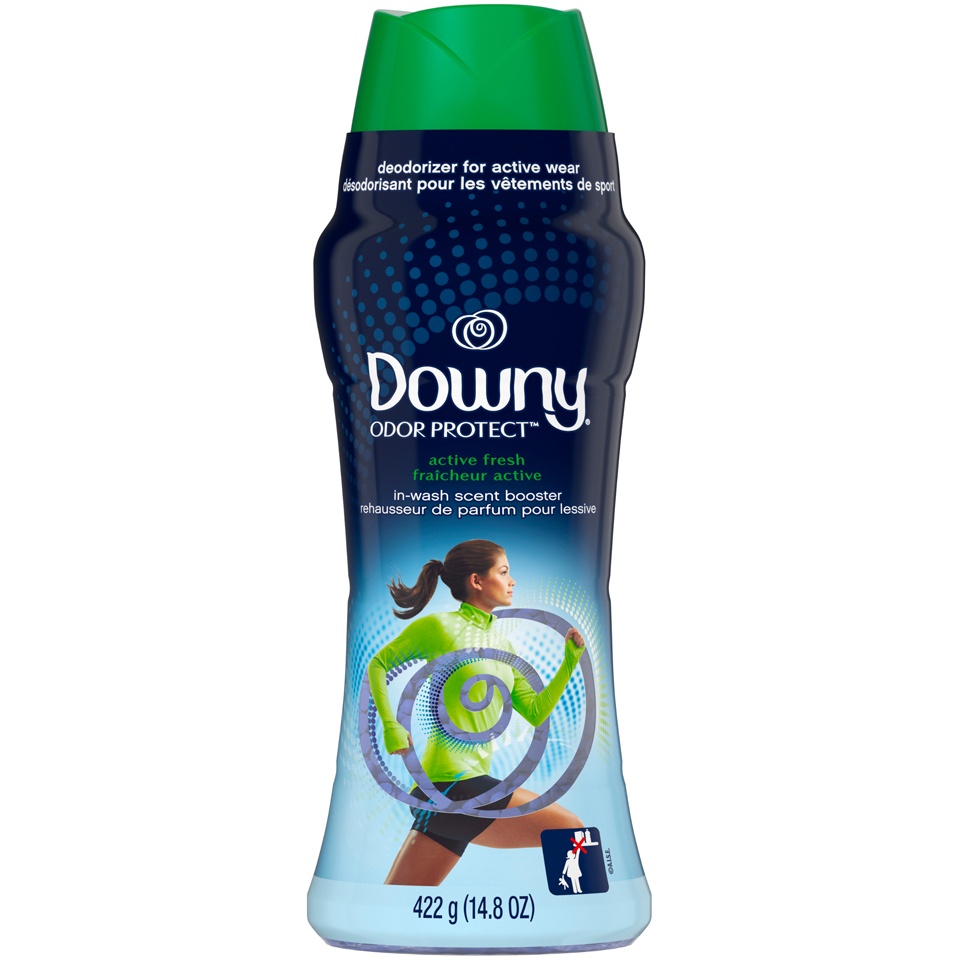 slide 1 of 2, Downy Odor Protect Active Fresh In-Wash Scent Beads, 14.8 oz