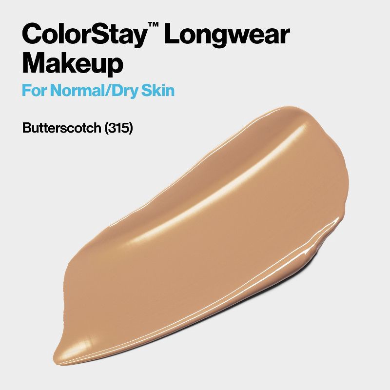 slide 6 of 12, Revlon ColorStay Makeup for Normal/Dry Skin with SPF 20 - 315 Butterscotch - 1 fl oz, 1 fl oz