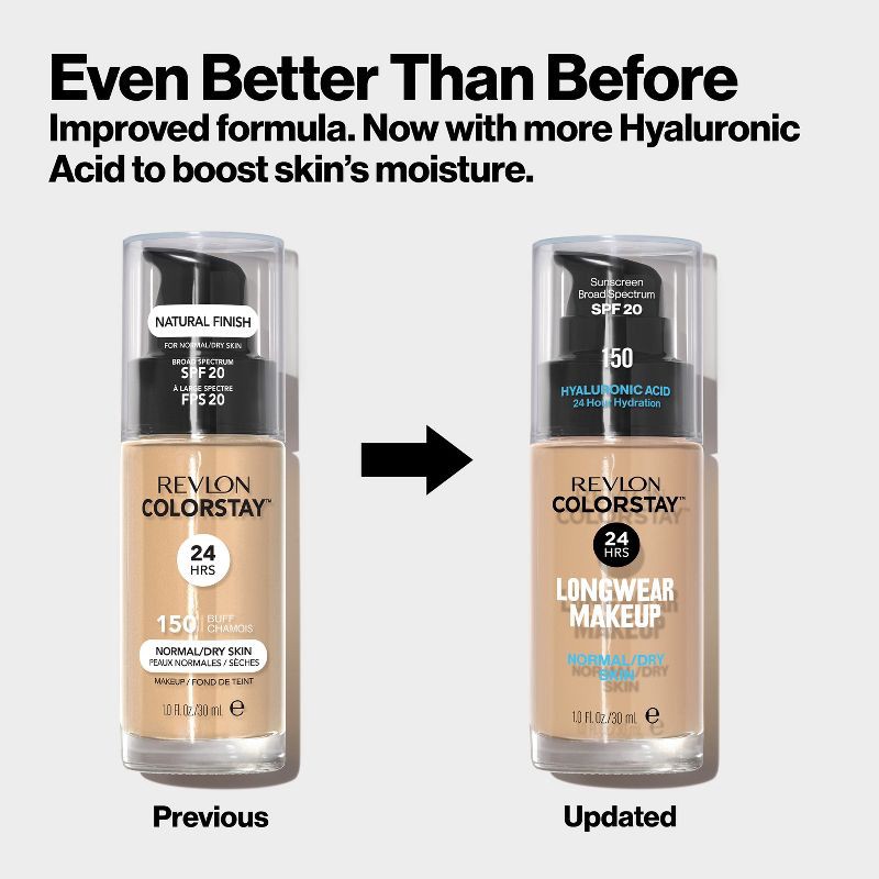 slide 3 of 12, Revlon ColorStay Makeup for Normal/Dry Skin with SPF 20 - 315 Butterscotch - 1 fl oz, 1 fl oz