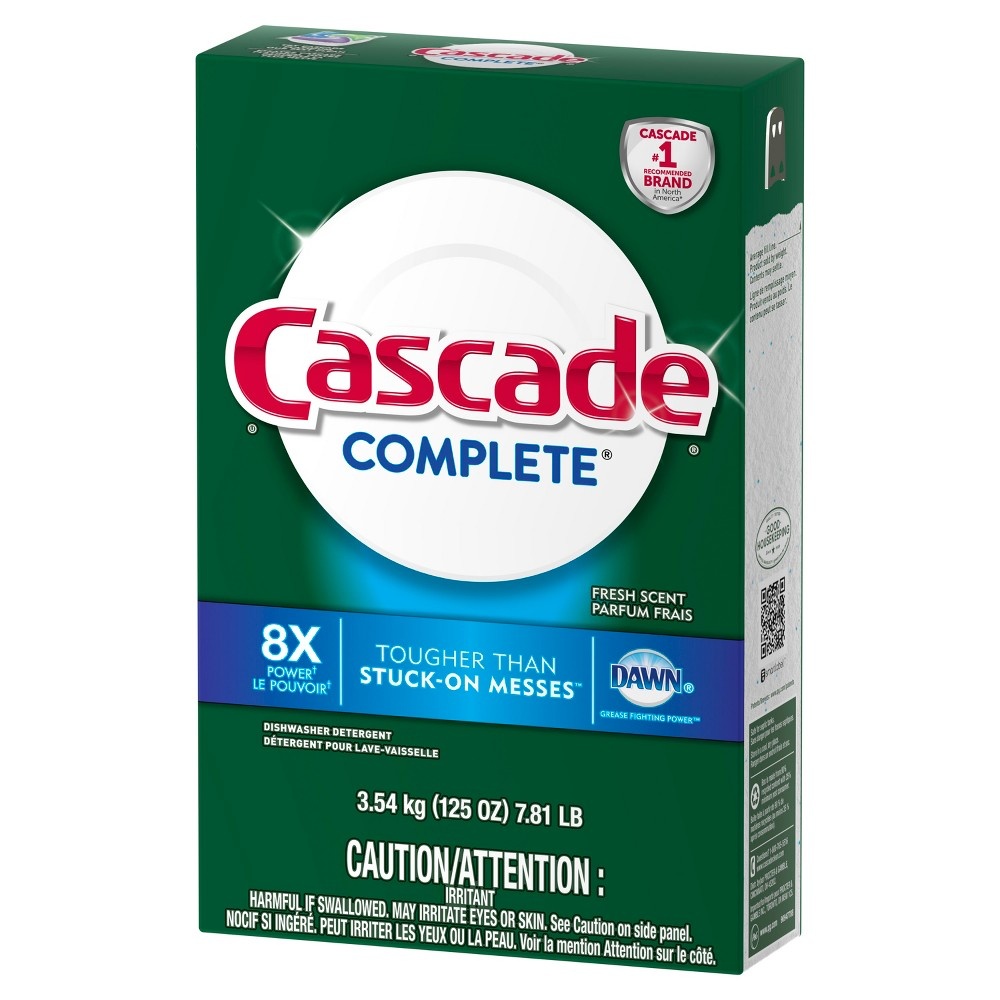 slide 3 of 4, Cascade Complete Fresh Scent Powder Dishwasher Detergent, 125 oz