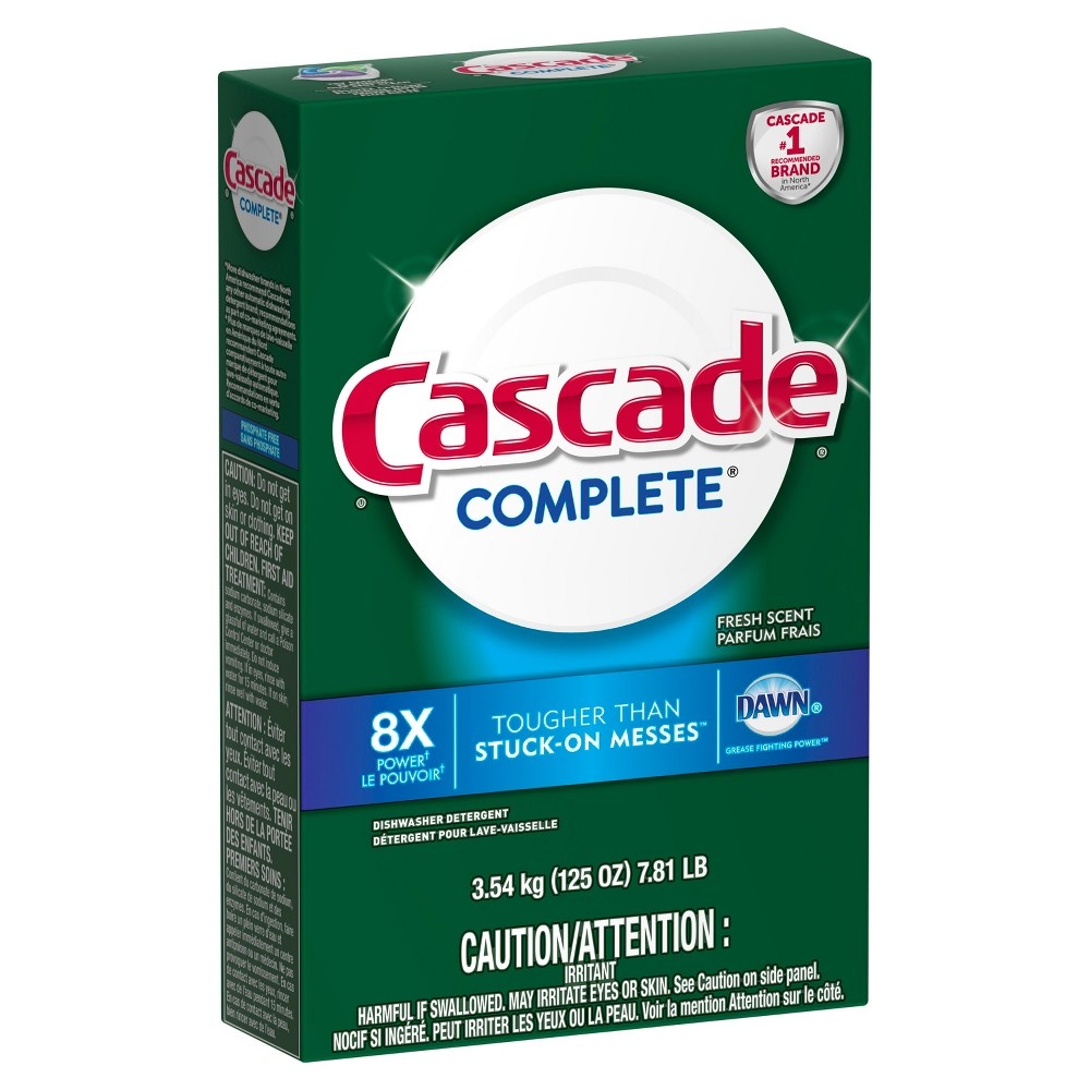 slide 2 of 4, Cascade Complete Fresh Scent Powder Dishwasher Detergent, 125 oz