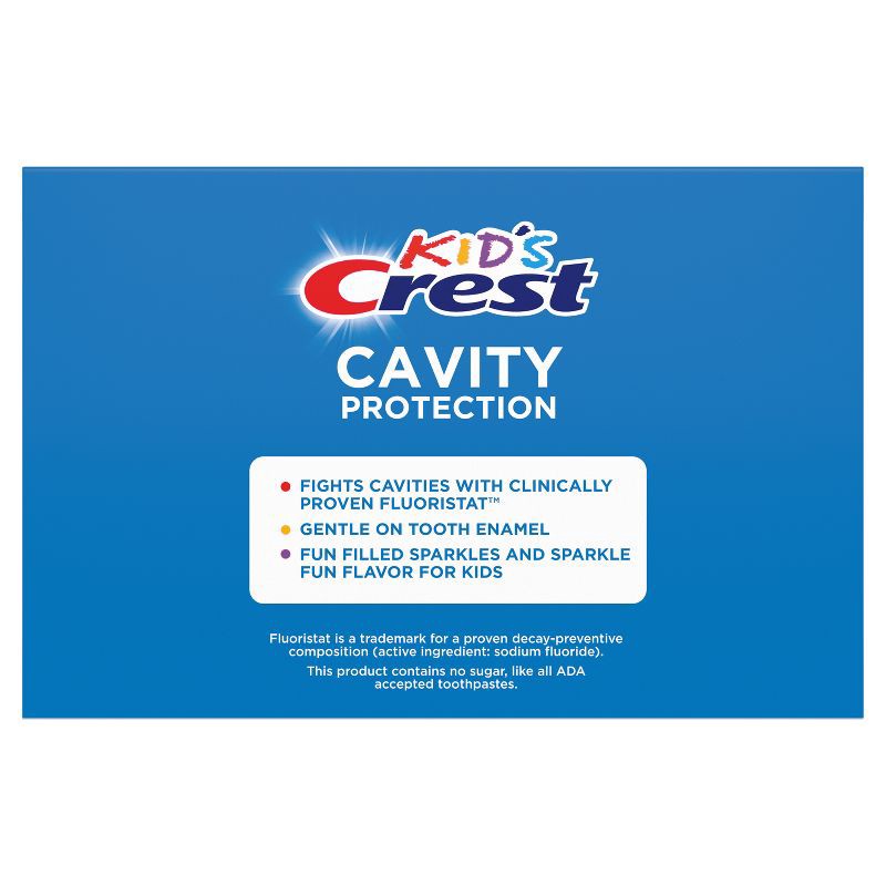slide 6 of 8, Crest Kids' Cavity Protection Toothpaste - Sparkle Fun Flavor - 4.6oz/3pk, 3 ct; 4.6 oz