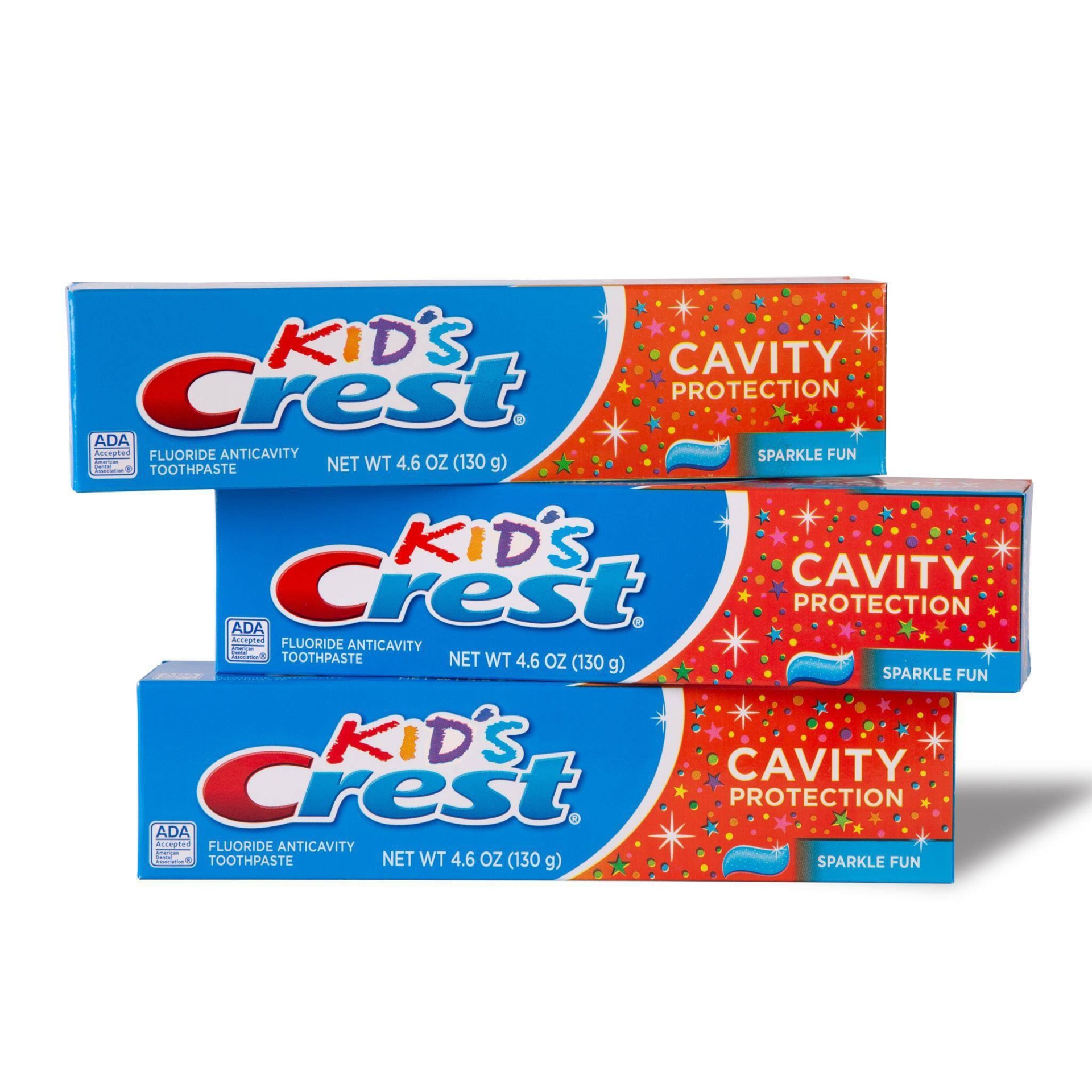 slide 1 of 5, Crest Kid's Cavity Protection Sparkle Fun Flavor Toothpaste - Pack of 3 - 4.6oz, 13.8 oz