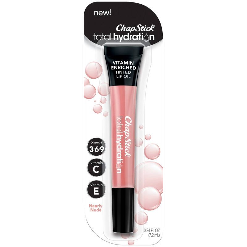 slide 1 of 1, Chapstick Total Hydration Tinted Lip Oil - Nearly Nude - 0.12oz, 0.12 oz