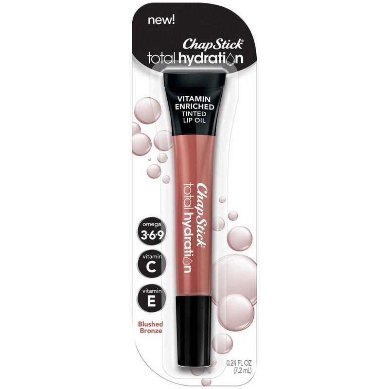 slide 1 of 1, Chapstick Total Hydration Tinted Lip Oil - Blushed Bronze - 0.24 fl oz, 0.24 fl oz