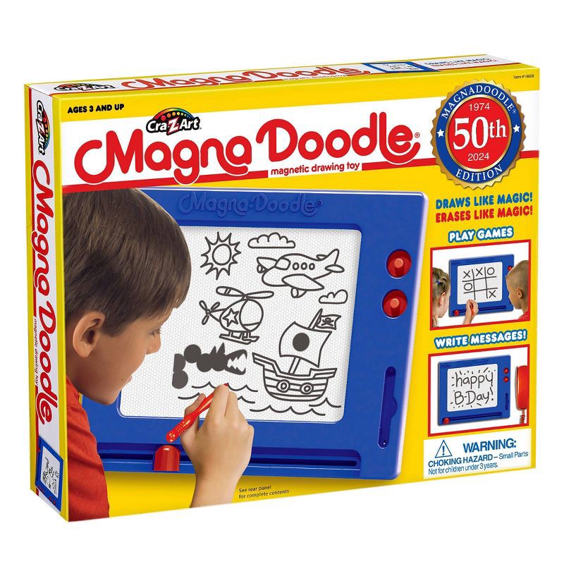 slide 8 of 8, Cra-Z-Art Retro Magna Doodle: Magnetic Activity Surface with Stylus, Stencils, 1 ct