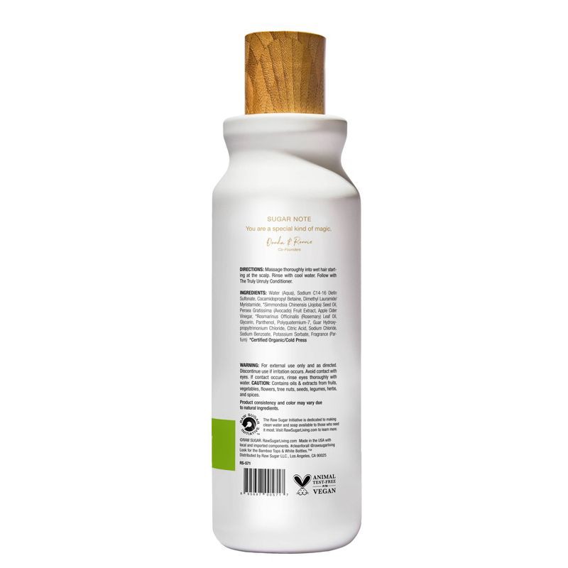 slide 2 of 7, Raw Sugar The Truly Unruly Shampoo - Avocado + Apple Cider Vinegar + Rosemary Oil - 18 fl oz, 18 fl oz