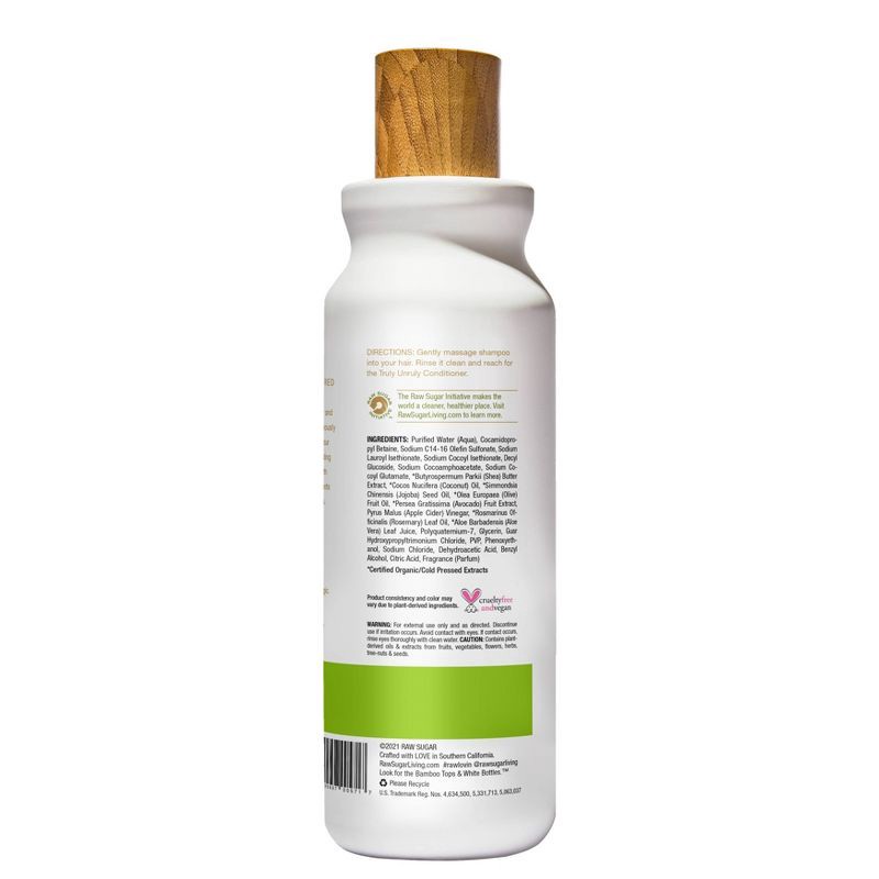 slide 2 of 4, Raw Sugar The Truly Unruly Shampoo - Avocado + Apple Cider Vinegar + Rosemary Oil - 18 fl oz, 18 fl oz