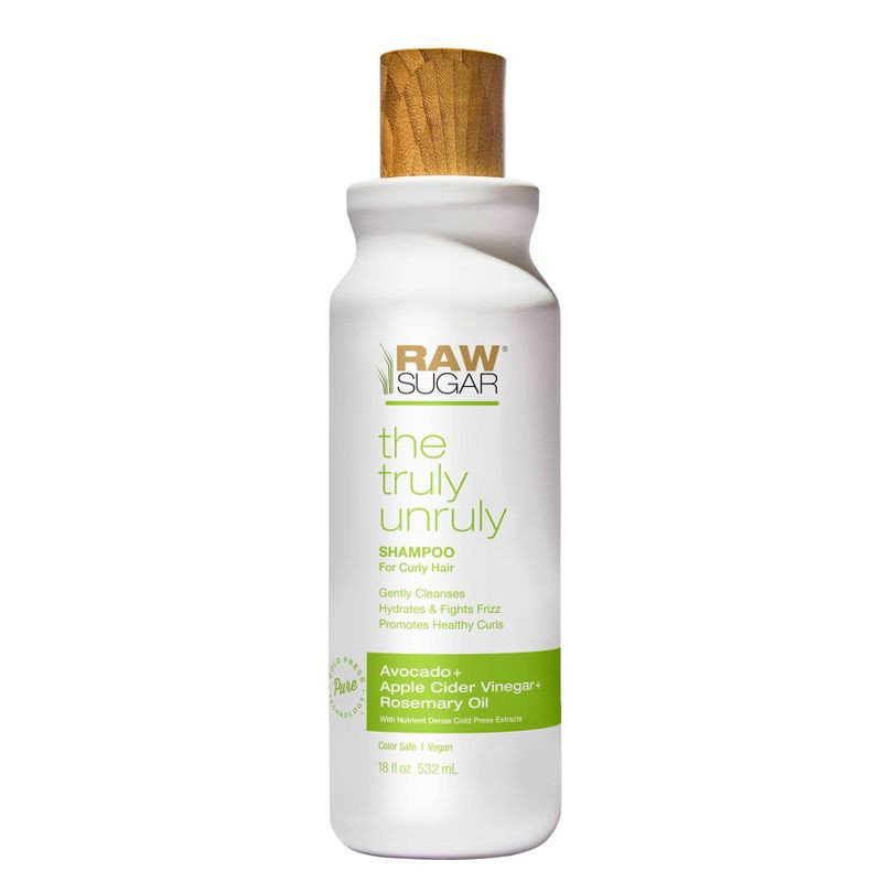 slide 1 of 7, Raw Sugar The Truly Unruly Shampoo - Avocado + Apple Cider Vinegar + Rosemary Oil - 18 fl oz, 18 fl oz