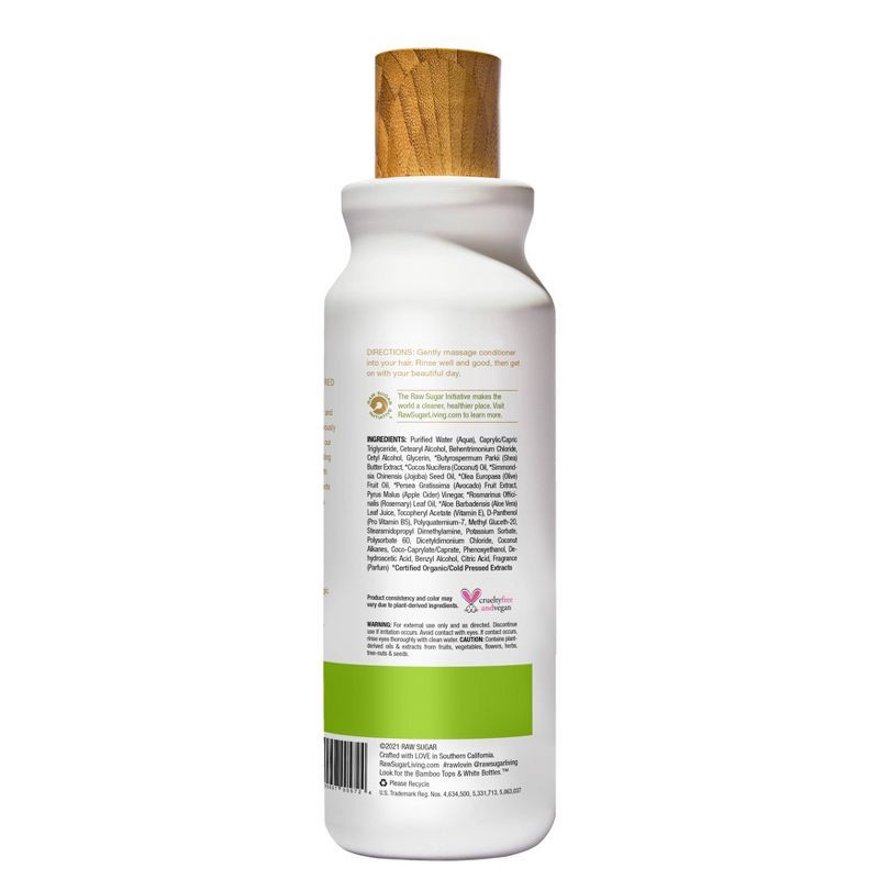 slide 2 of 4, Raw Sugar The Truly Unruly Conditioner - Avocado + Apple Cider Vinegar + Rosemary Oil - 18 fl oz, 18 fl oz