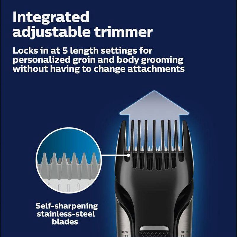 slide 5 of 13, Philips Norelco Bodygroom Series 7000 Men's Rechargeable Electric Trimmer - BG7030/49, 1 ct