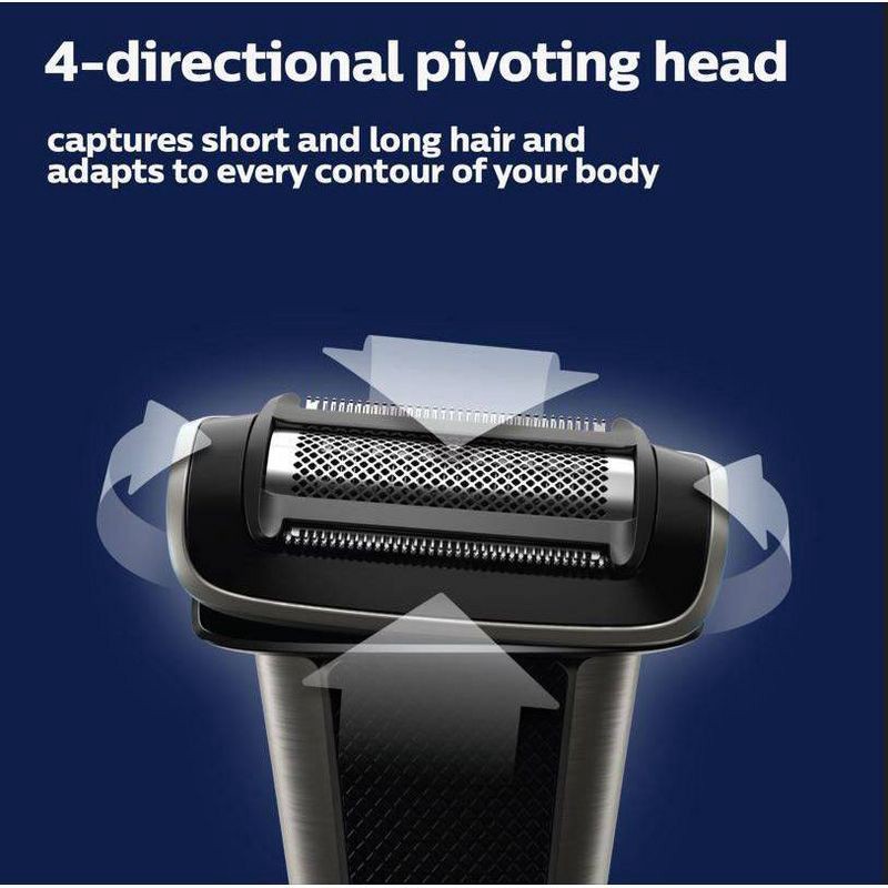 slide 10 of 13, Philips Norelco Bodygroom Series 7000 Men's Rechargeable Electric Trimmer - BG7030/49, 1 ct