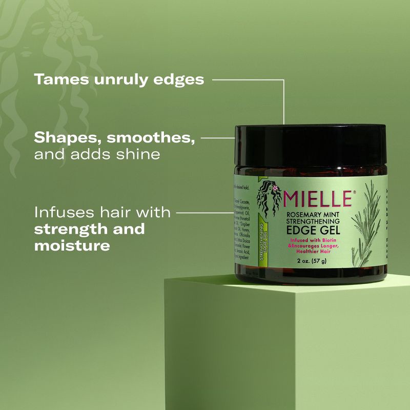 slide 4 of 10, Mielle Organics Rosemary Mint Strengthening Edge Gel - 2oz, 2 oz