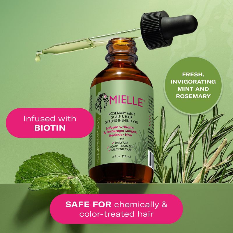 slide 5 of 11, Mielle Organics Rosemary Mint Scalp & Strengthening Hair Oil - 2 fl oz, 2 fl oz