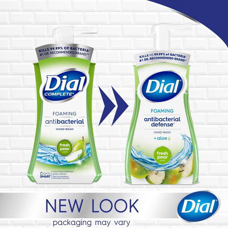 slide 3 of 15, Dial Foaming Antibacterial Defense Hand Wash - Fresh Pear - 10 fl oz, 10 fl oz