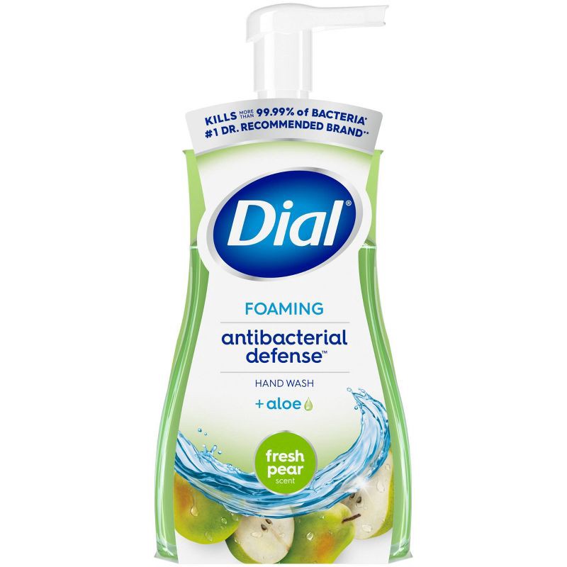 slide 1 of 15, Dial Antibacterial Defense Foaming Hand Soap - Fresh Pear - 10 fl oz, 10 fl oz