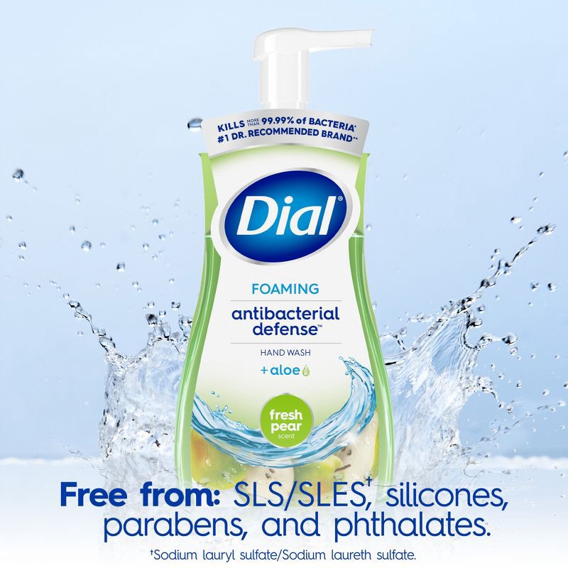 slide 6 of 15, Dial Foaming Antibacterial Defense Hand Wash - Fresh Pear - 10 fl oz, 10 fl oz