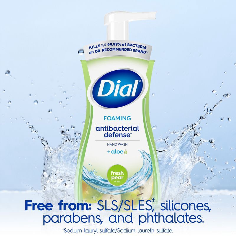 slide 7 of 15, Dial Foaming Antibacterial Defense Hand Wash - Fresh Pear - 10 fl oz, 10 fl oz
