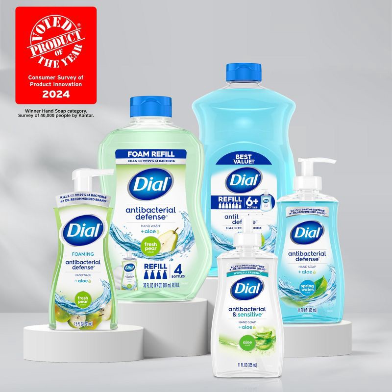 slide 3 of 12, Dial Foaming Antibacterial Defense Hand Wash - White Tea - 10 fl oz, 10 fl oz