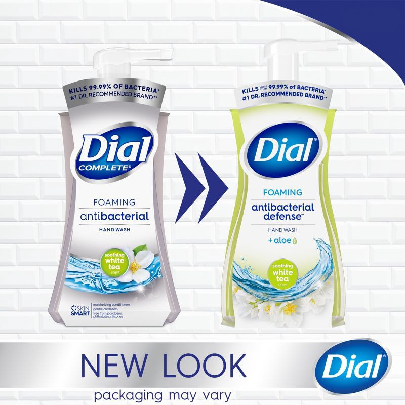 slide 12 of 12, Dial Foaming Antibacterial Defense Hand Wash - White Tea - 10 fl oz, 10 fl oz