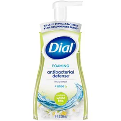 Dial Antibacterial Defense Foaming Hand Soap - White Tea - 10 fl oz