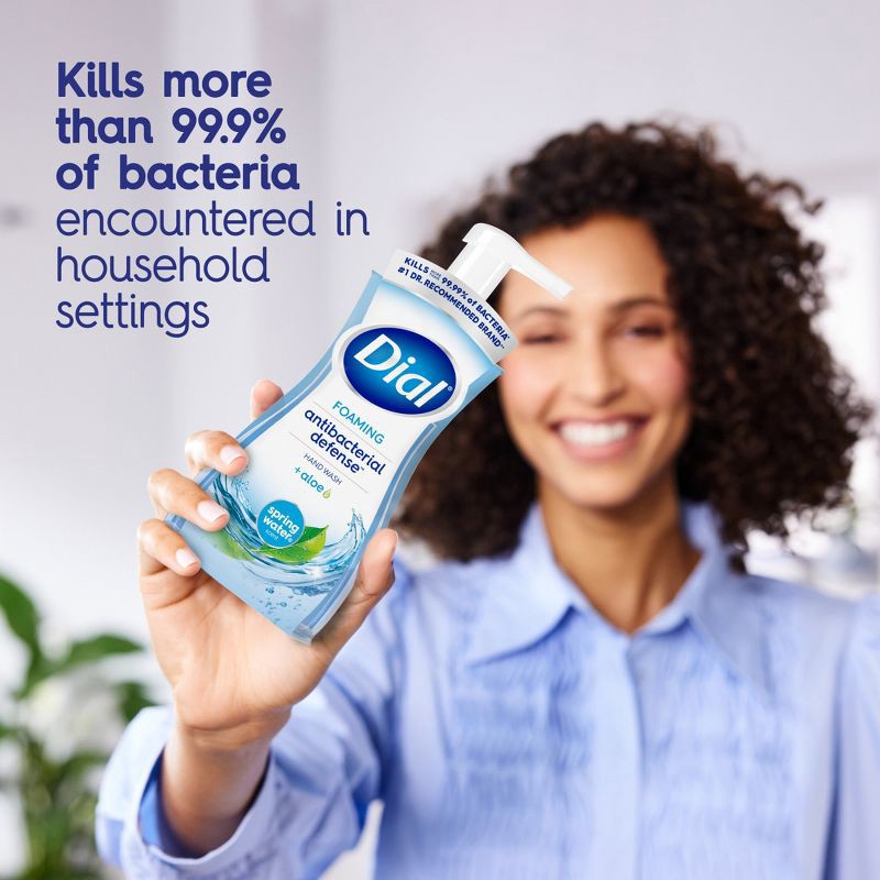 slide 5 of 16, Dial Foaming Antibacterial Defense Hand Wash - Spring Water - 10 fl oz, 10 fl oz