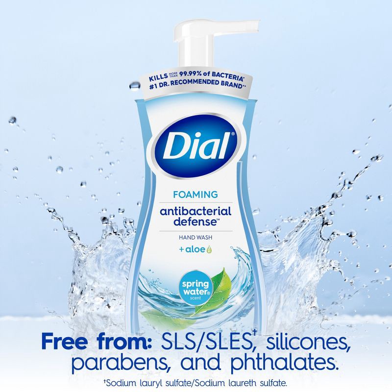 slide 7 of 16, Dial Foaming Antibacterial Defense Hand Wash - Spring Water - 10 fl oz, 10 fl oz