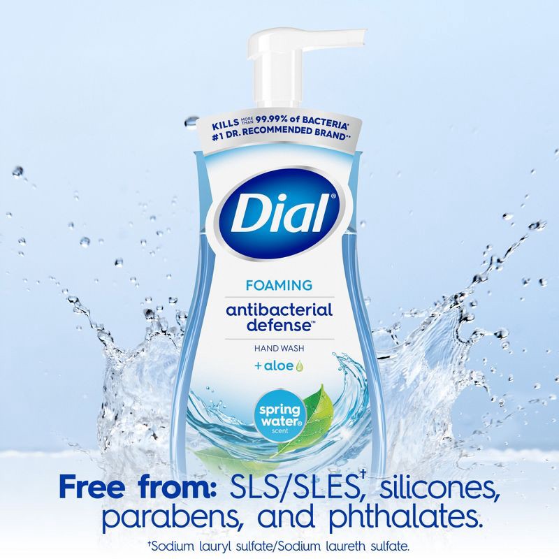 slide 7 of 15, Dial Foaming Antibacterial Hand Wash Spring Water - 10 fl oz, 10 fl oz