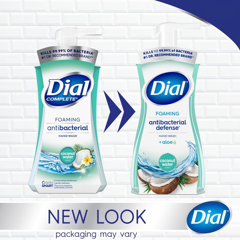 slide 2 of 14, Dial Foaming Antibacterial Defense Hand Wash - Coconut Water - 10 fl oz, 10 fl oz