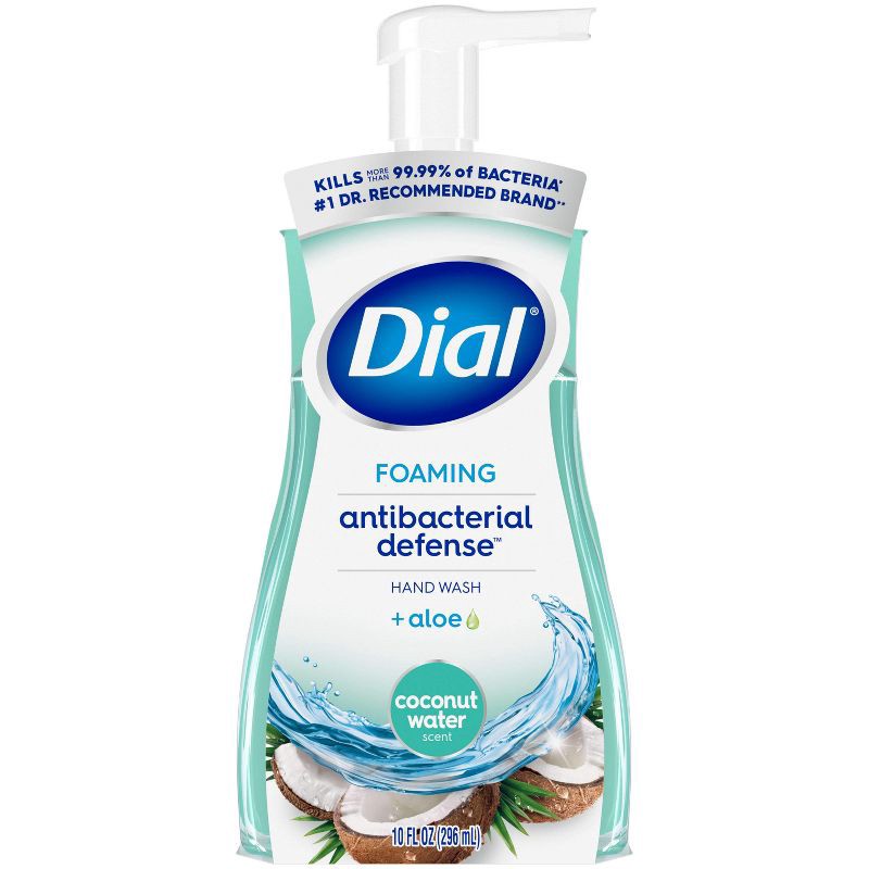 slide 1 of 14, Dial Foaming Antibacterial Defense Hand Wash - Coconut Water - 10 fl oz, 10 fl oz