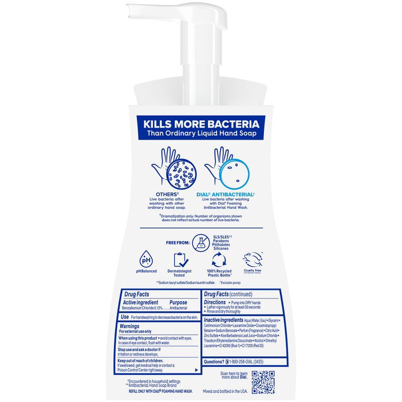 slide 10 of 14, Dial Foaming Antibacterial Defense Hand Wash - Coconut Water - 10 fl oz, 10 fl oz