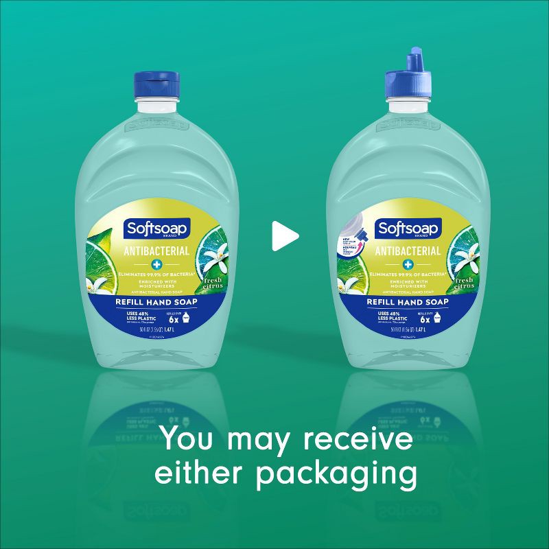 slide 3 of 20, Softsoap Antibacterial Liquid Hand Soap Refill - Fresh Citrus - 50 fl oz, 50 fl oz
