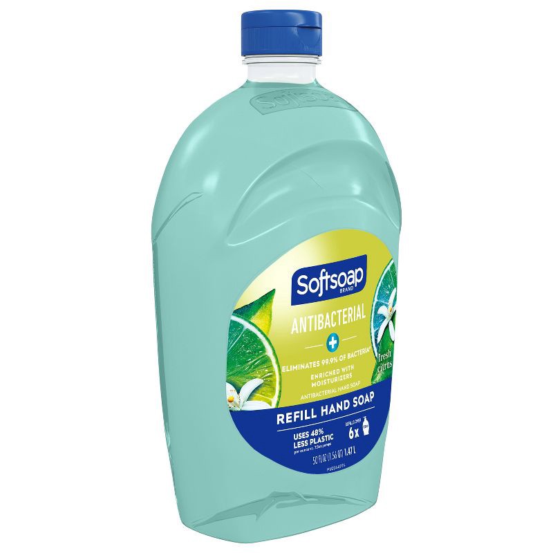 slide 20 of 20, Softsoap Antibacterial Liquid Hand Soap Refill - Fresh Citrus - 50 fl oz, 50 fl oz