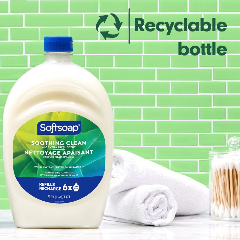 slide 2 of 13, Softsoap Moisturizing Liquid Hand Soap Pump Refill - Soothing Aloe Vera - 50 fl oz, 50 fl oz