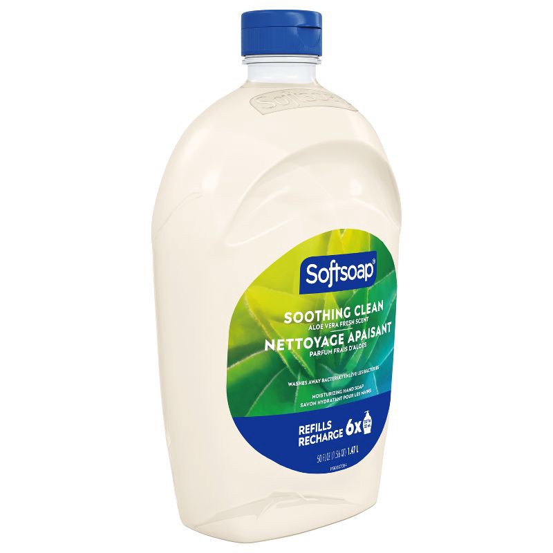 slide 13 of 17, Softsoap Moisturizing Liquid Hand Soap Pump Refill - Soothing Aloe Vera - 50 fl oz, 50 fl oz