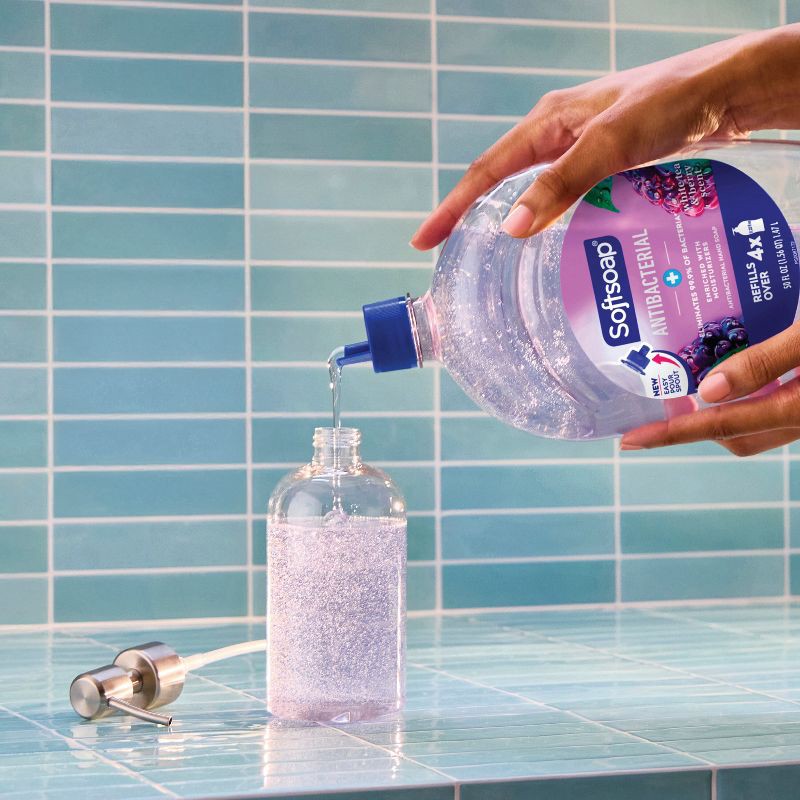 slide 2 of 17, Softsoap Antibacterial Liquid Hand Soap Refill - White Tea & Berry - 50 fl oz, 50 fl oz