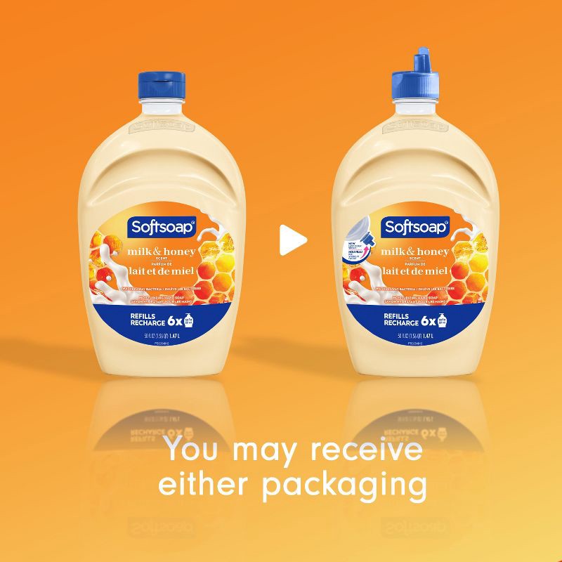 slide 3 of 17, Softsoap Moisturizing Liquid Hand Soap Refill - Milk & Honey - 50 fl oz, 50 fl oz