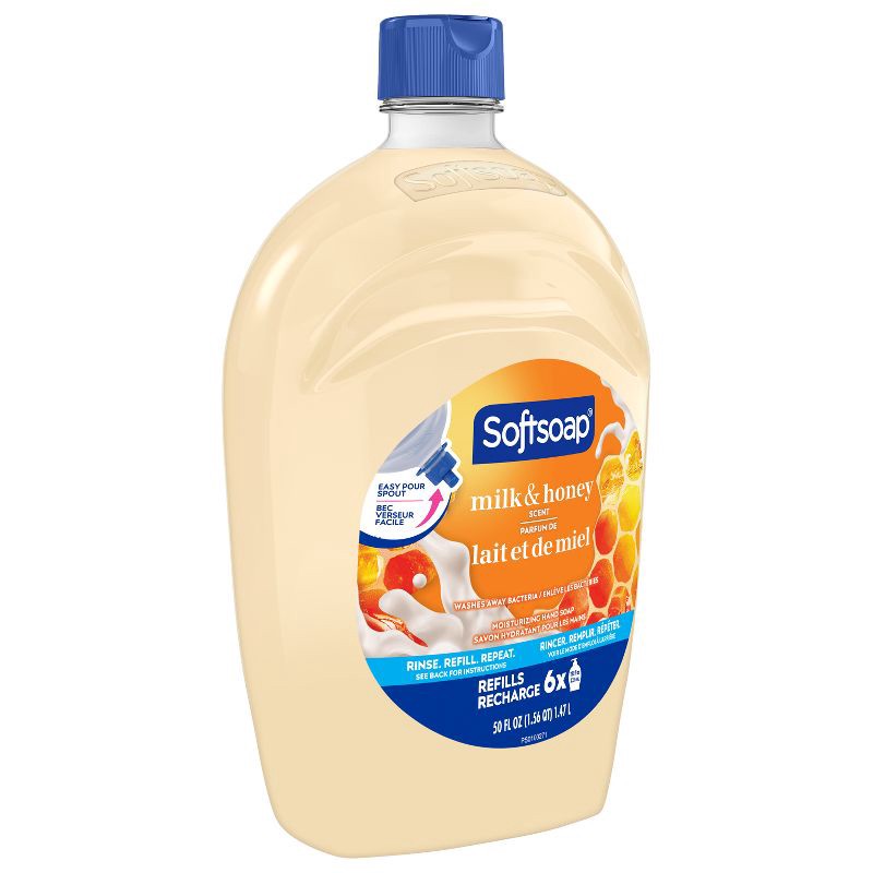 slide 14 of 14, Softsoap Moisturizing Liquid Hand Soap Refill - Milk & Honey - 50 fl oz, 50 fl oz