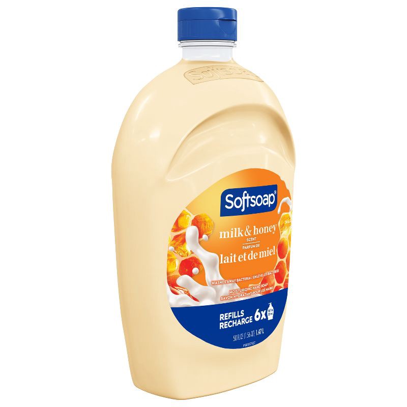 slide 15 of 17, Softsoap Moisturizing Liquid Hand Soap Refill - Milk & Honey - 50 fl oz, 50 fl oz