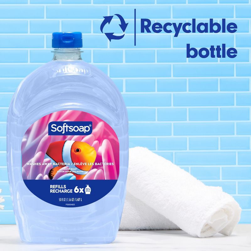 slide 2 of 16, Softsoap Moisturizing Liquid Hand Soap Pump Refill - Aquarium Series - 50 fl oz, 50 fl oz