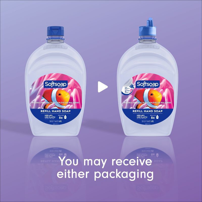 slide 3 of 16, Softsoap Moisturizing Liquid Hand Soap Pump Refill - Aquarium Series - 50 fl oz, 50 fl oz