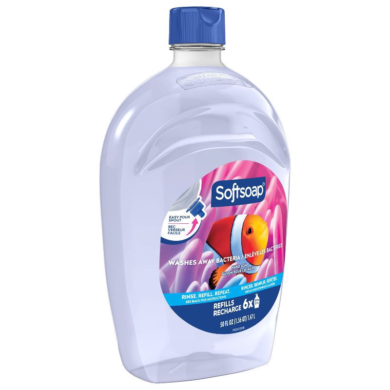 slide 15 of 18, Softsoap Moisturizing Liquid Hand Soap Pump Refill - Aquarium Series - 50 fl oz, 50 fl oz