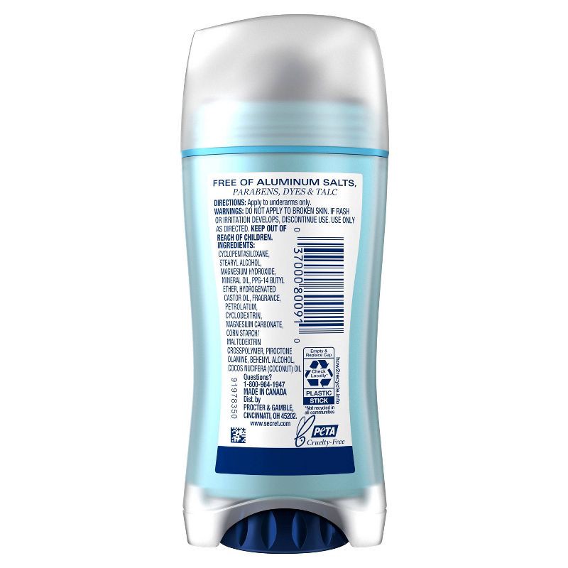 slide 2 of 5, Secret Aluminum Free Deodorant for Women - Coconut - 2.4oz, 2.4 oz