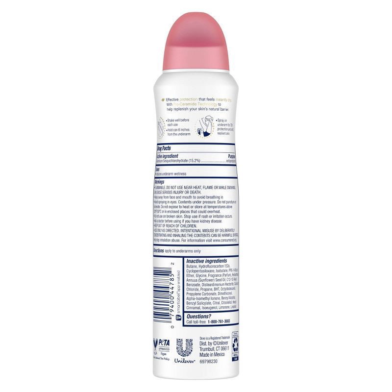 slide 3 of 10, Dove Beauty Advanced Care Rose Petals 72-Hour Women's Antiperspirant & Deodorant Dry Spray - 3.8oz, 3.8 oz