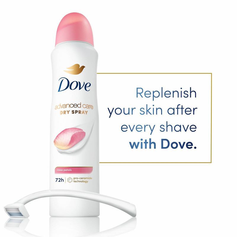 slide 4 of 10, Dove Beauty Advanced Care Rose Petals 72-Hour Women's Antiperspirant & Deodorant Dry Spray - 3.8oz, 3.8 oz