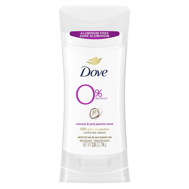 slide 2 of 7, Dove Beauty 0% Aluminum Coconut & Pink Jasmine Women's Deodorant Stick - 2.6oz, 2.6 oz