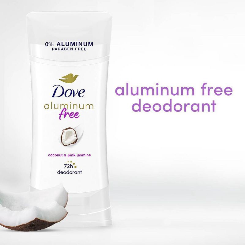 slide 3 of 6, Dove Beauty Coconut & Pink Jasmine Solid Deodorant Stick - Aluminum-Free 2.6oz, 2.6 oz
